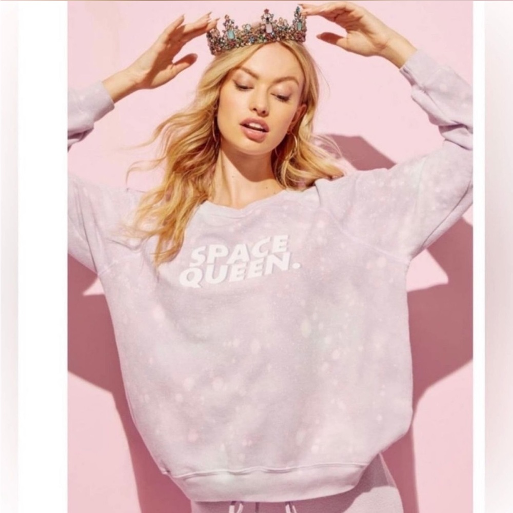 New! Wildfox Space Queen Sommers‎ Graphic Pullover Sweatshirt